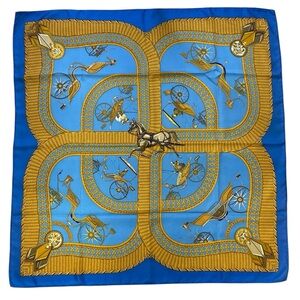 Hermes Silk Scarf Voitures Paniers Carre 90 Julie Abadie